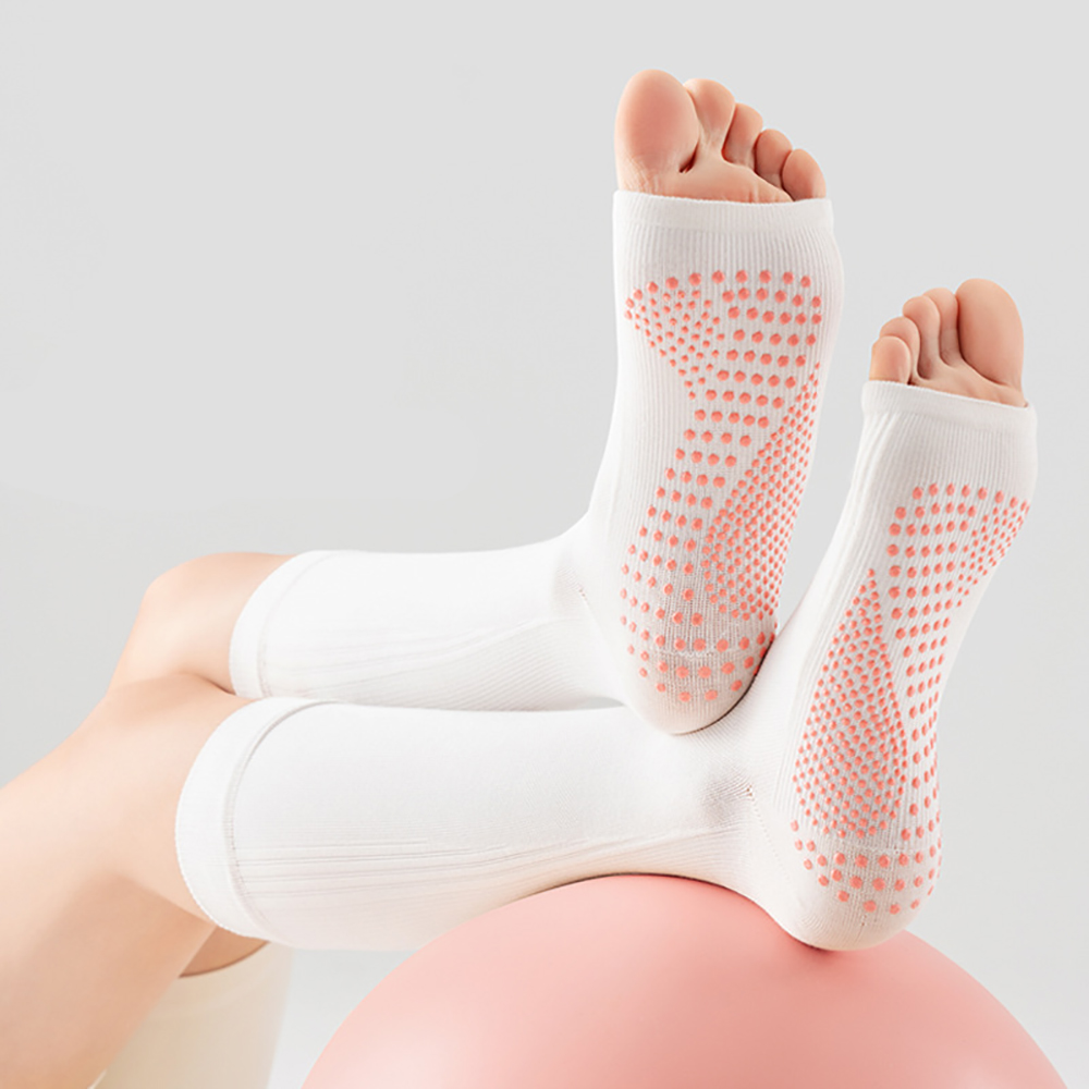 Medias Para Pilates Y Yoga - جوارب يوغا احترافية مفتوحة الأصابع للنساء،